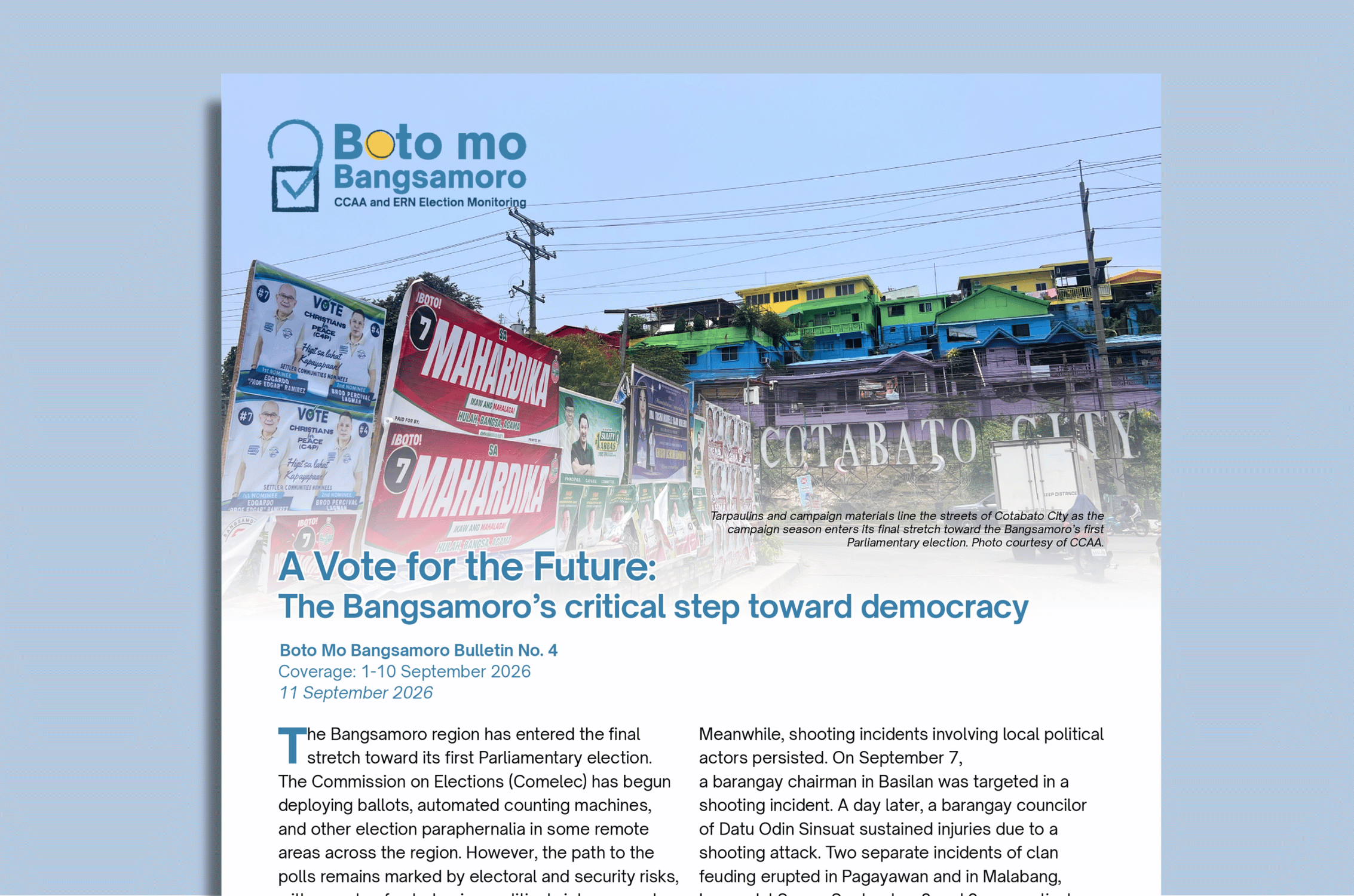 A Vote for the Future: The Bangsamoro's critical step toward democracy